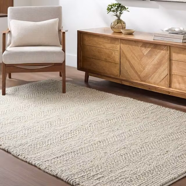 Livabliss Tahoe II Hand Woven Wool Global Living Rug in Beige and Brown, W: 150 cm, L: 240 cm – 1