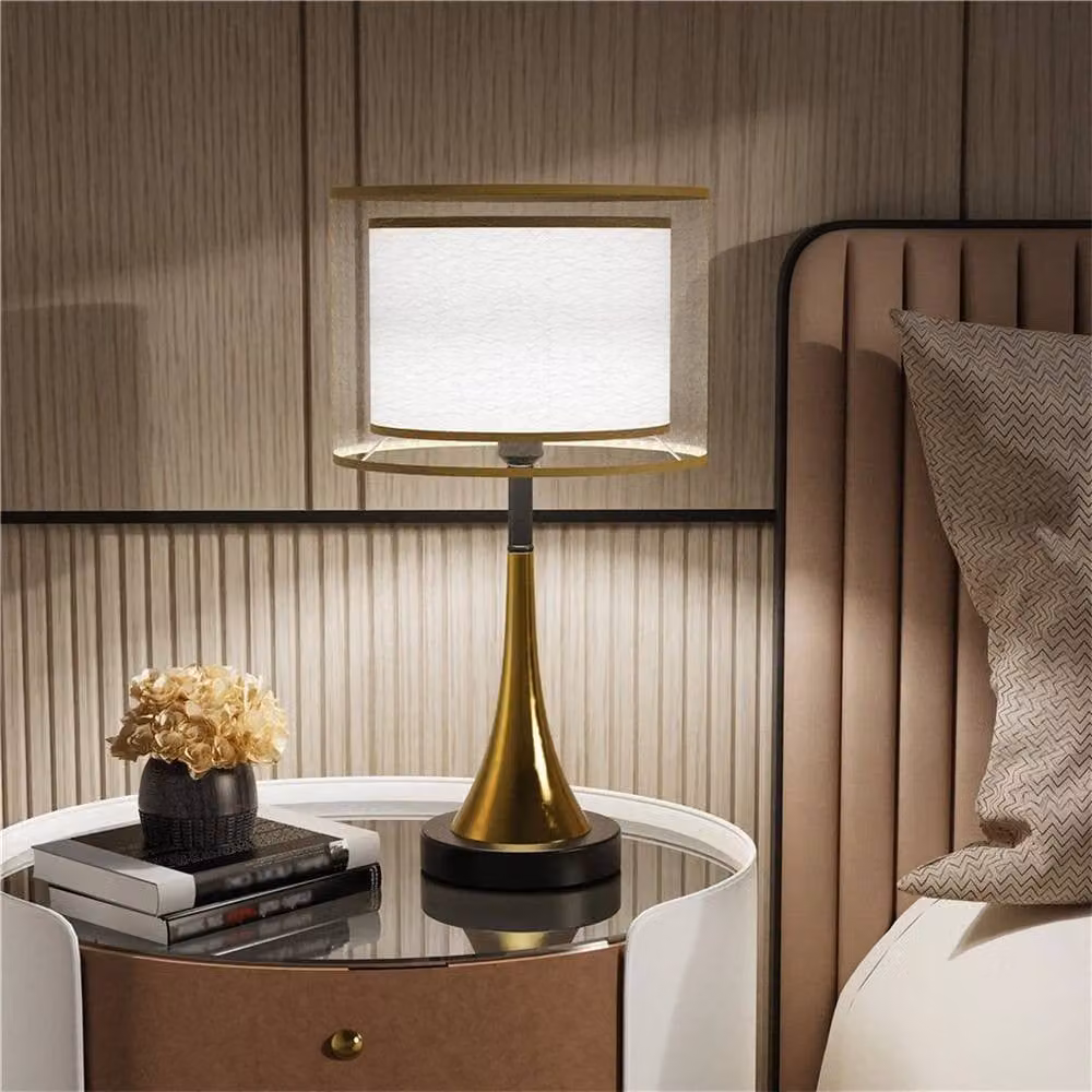 Kelvenix Mid-Century Nightstand Bedside Table Lamp in Gold/Brass with 3-Colour Temperatures – 4