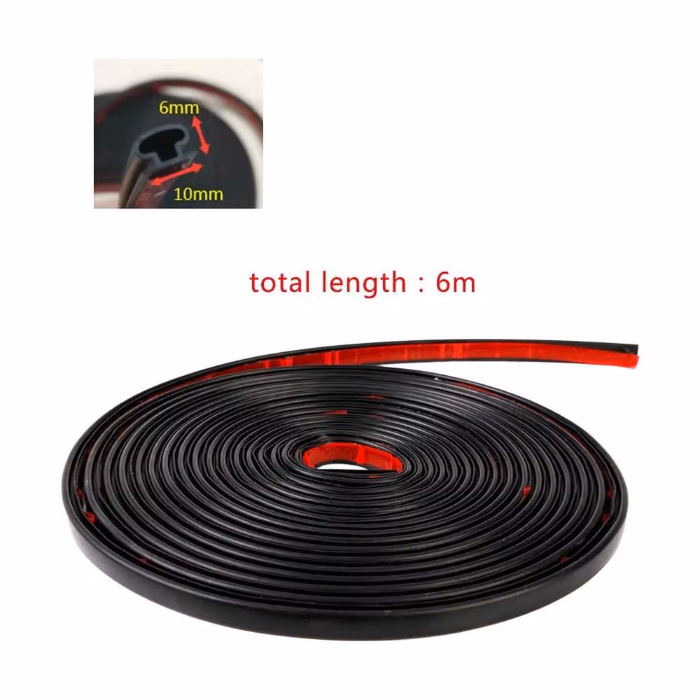 Havendro Black Self-Adhesive Silicone Rubber Door Seal Weatherproof Profile D Sealing Tape, 6 m – 2