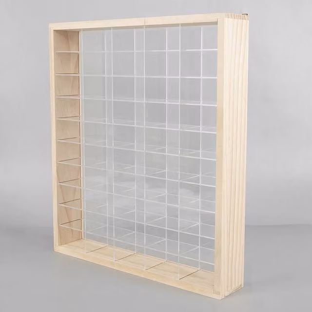SPETLEK 50 Grid Display Case for Model Toy Diecast Cars in Sand and Transparent – 1
