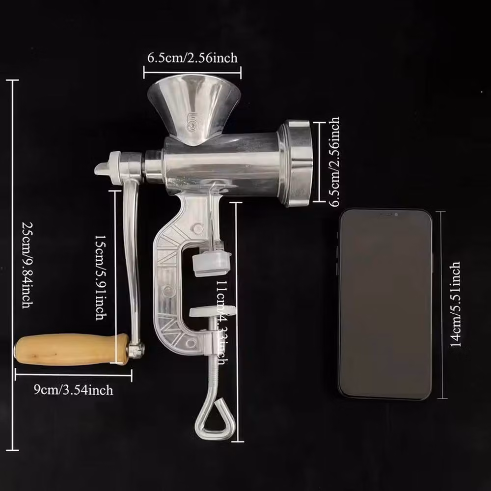 NESTLUNE Manual Meat Grinder in Silver, W: 100 cm, D: 15 cm, H: 15 cm – 2