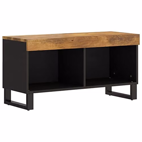 vidaXL Industrial Mango Wood and Metal TV Cabinet in Brown, W/D/H: 85 x 33 x 43.5 cm – 1