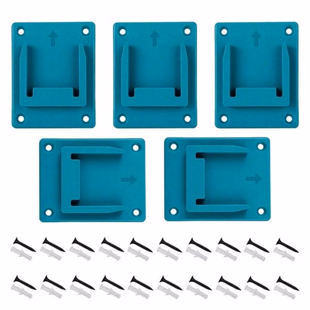 Vogrex 5-Piece Makita LXT Battery and Drill Wall Mount Holders in Turquoise – 4
