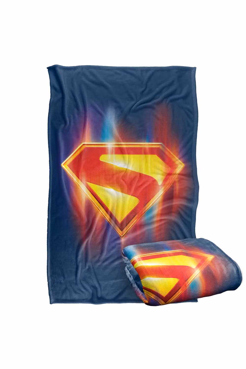Warner Bros. Superman 2025 Glowing Shield Super Soft Fleece Throw Blanket, Multicolour, W: 91 cm, D: 147 cm – 7