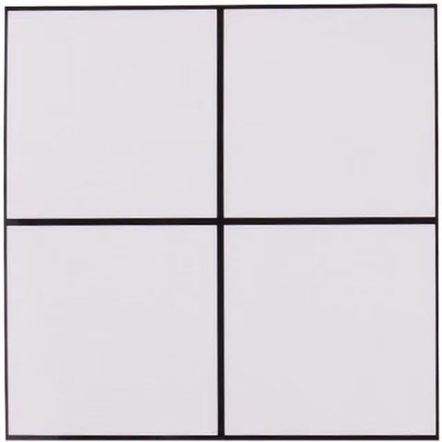 Livingandhome 10pcs Self-Adhesive Geometric Lattice Wall Tiles in White