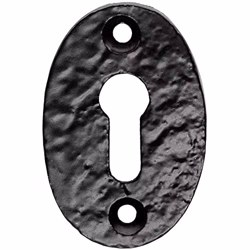 Loops Oval Shaped Escutcheon Black Antique Keyhole Cover W/D/H: 49 x 32.5 mm – 1