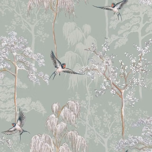World of Wallpaper Garden Botanical and Floral Wallpaper in Green