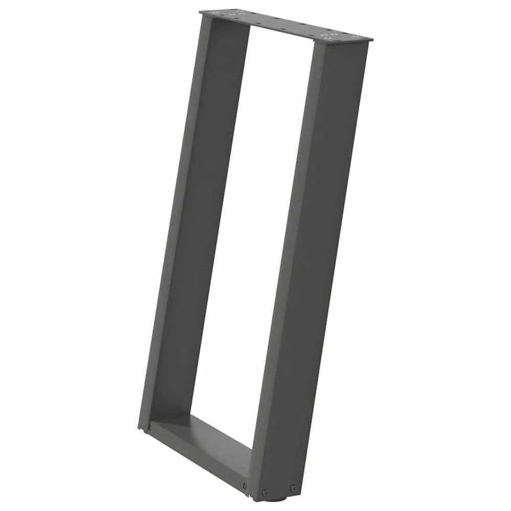 Berkfield Home Modern vidXL U-Shaped Dining Table Legs, 2 Pieces, Anthracite, Height: 72.5 cm – 2