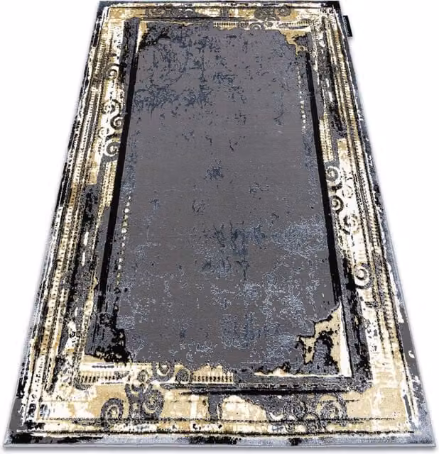 RugsX De Luxe Grey Rectangular Polyester Rug with High-Low Effect, W: 160 cm, L: 220 cm – 1