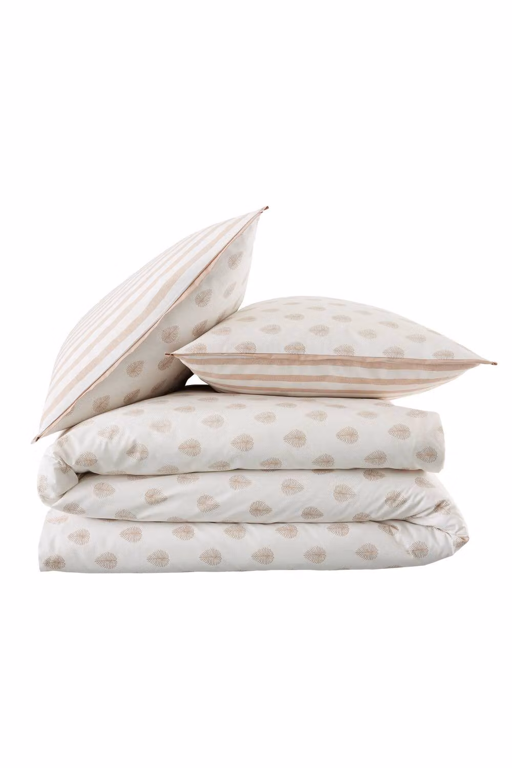 Emily Bond Jaipur Leaves Reversible Cotton Duvet Cover Set in Beige, W/D/H: 200 x 220 cm – 2