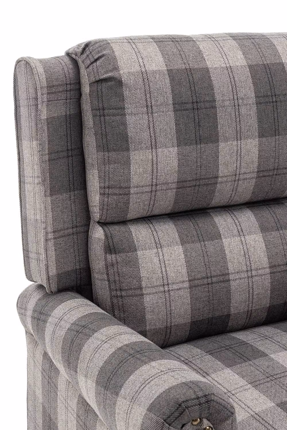 Garden Sanctuary Modern Grey Linen Recliner Armchair with Integrated Footrest – 7