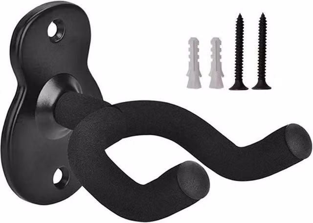 VOGREX Black Metal Rotating Wall Mounted Guitar and Ukulele Hanger Hook – 1