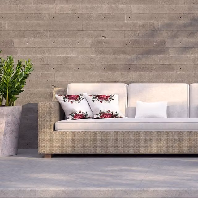 Benjamin Tate Design LTD Open Roses Red and White Floral Outdoor Square Cushion, W/D/H: 60 x 60 x 1 cm