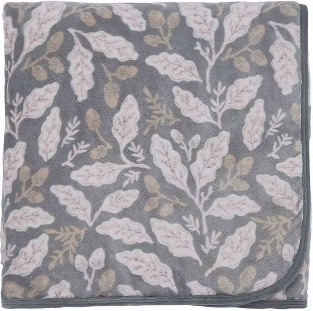 Helena Springfield Acorns Fleece Throw in Charcoal and Grey, W/D/H: 140 x 180 cm – 1