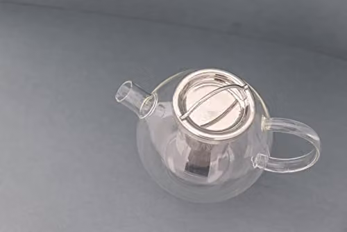 La Cafetiere Transparent Glass Teapot with Stainless Steel Infuser and Drip Free Spout, 1 l – 2