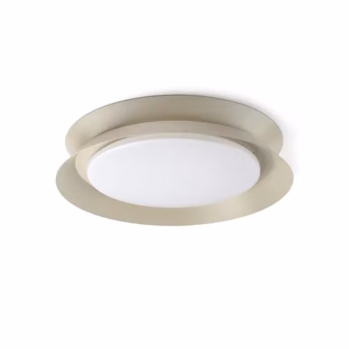 Netlighting Tender Flush Ceiling Light, Grey, 2700K Warm White LED – 1