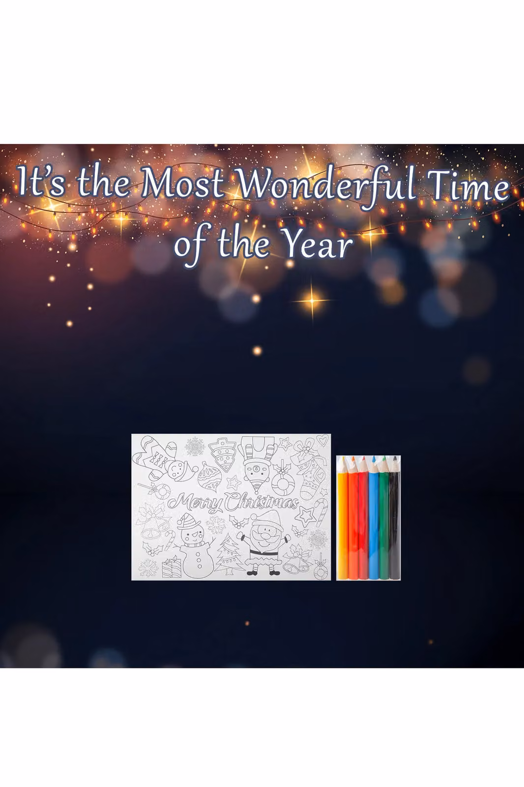 VFM e-Store Christmas Colouring Set with 4 Xmas Themed Designs, Multicolour, W: 32.3 cm, H: 40.3 cm, D: 1.5 cm – 2