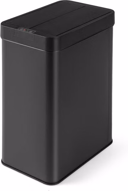 COSTWAY Slim Kitchen Trash Can, Black