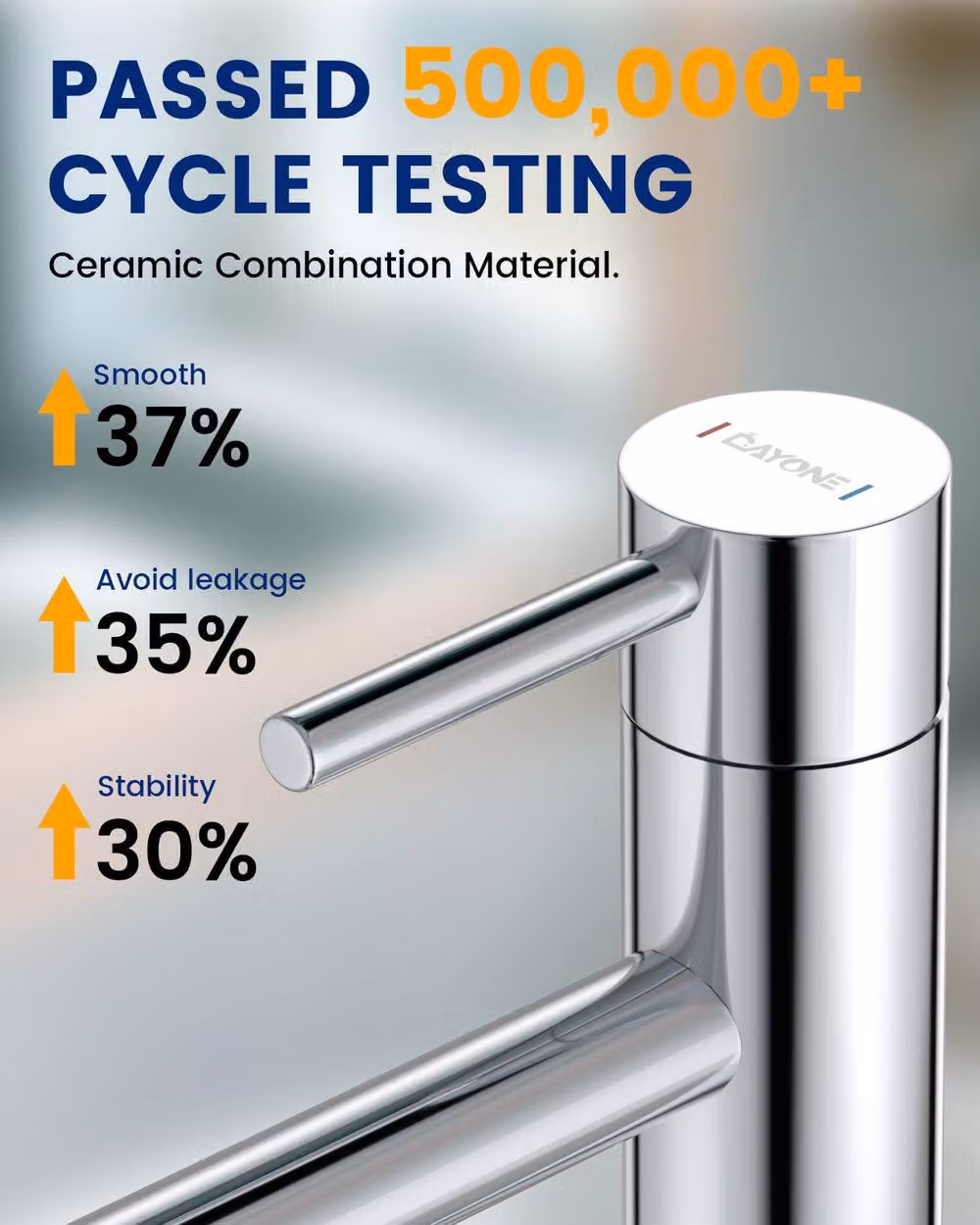 Dayone Sleek High Rise Single Lever Basin Tap in Chrome with Pop Up Waste – 5