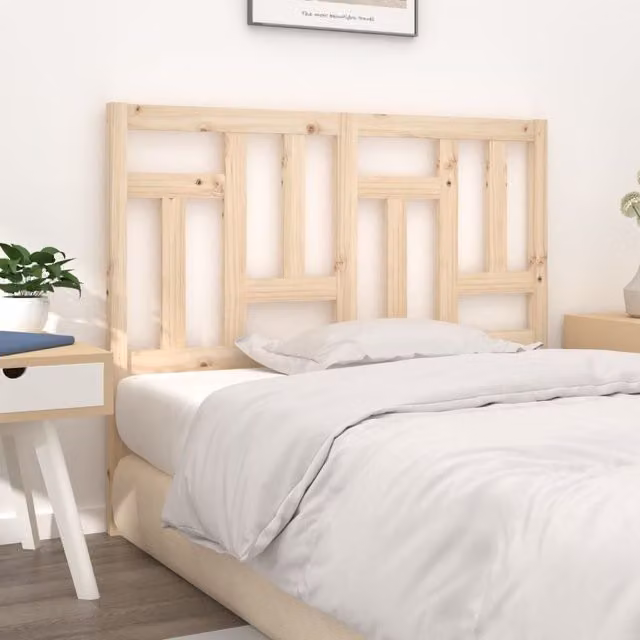 Berkfield Home Rustic Solid Wood Pine Bed Headboard, Brown, W: 165.5 cm, D: 4 cm, H: 100 cm