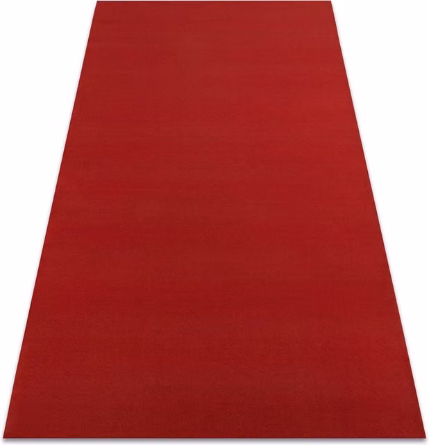 RugsX Rumba Anti-Slip Red Rectangular Rug, W: 60 cm, L: 250 cm
