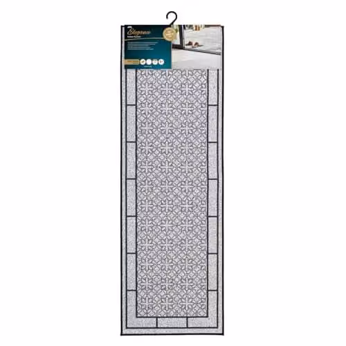 JVL Avanti Machine Washable Non-Slip Entrance Runner Doormat, Grey/Black, W: 50 cm, L: 150 cm – 1