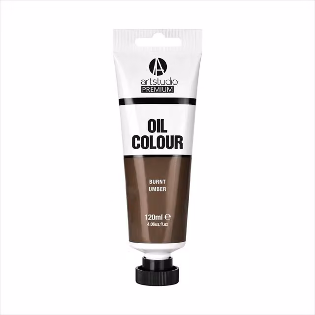 Art Studio Premium Burnt Umber Brown Oil Paint for Professionals