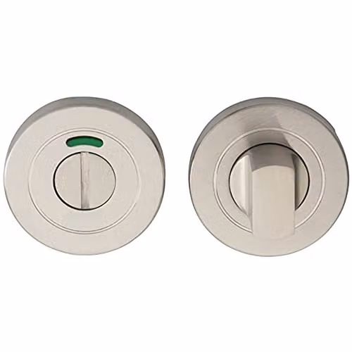 Loops Thumbturn Lock and Release Handle with Indicator in Satin Steel Silver, Concealed Fix