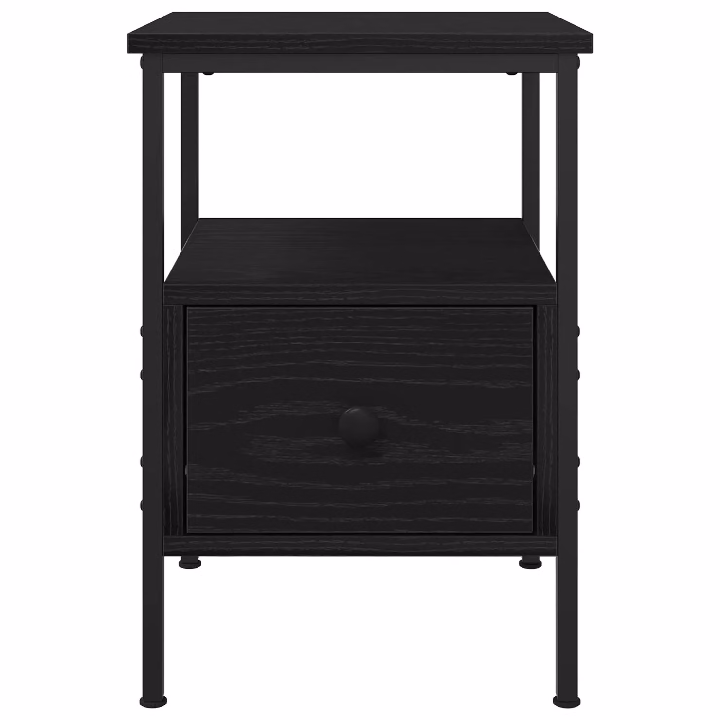 Berkfield Home Set of 2 Black Oak Bedside Cabinets, W/D/H: 34 x 36 x 50 cm – 3