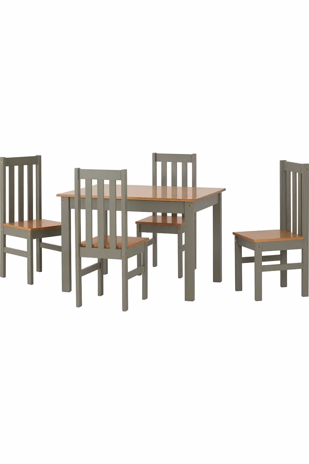 Seconique Ludlow Green and Oak Lacquer Dining Table and 4 Chair Set – 6