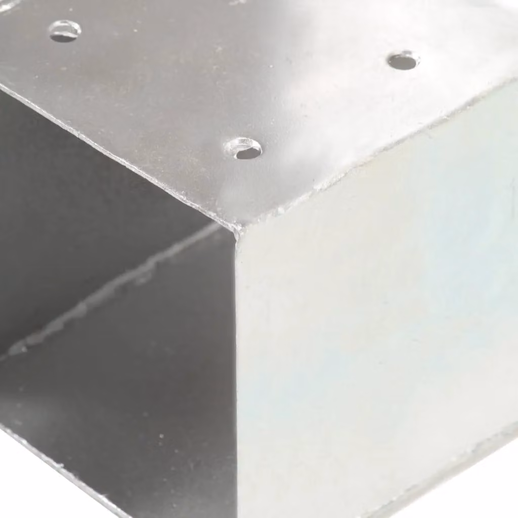 Berkfield Home T-Shape Galvanised Metal Post Connector in Silver, 71 x 71 mm – 2