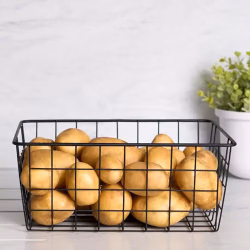 OHS Metal Wire Storage Basket in Black – 3
