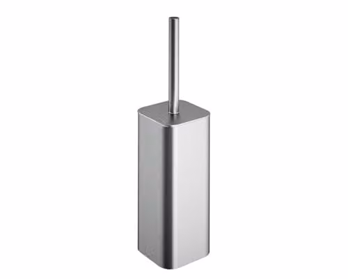 COSMIC NEA Freestanding Toilet Brush and Holder in Silver Stainless Steel and Plastic – 1
