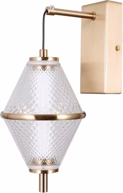 Netlighting Fuente Gold Wall Lamp with Warm White LED Light