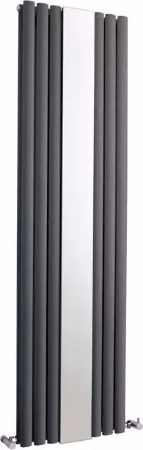 Balterley Embrace Vertical 1 Panel Radiator and Mirror, Anthracite Grey, H 180 cm x W 49.9 cm – 1