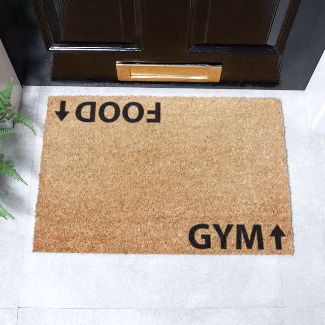 Artsy Mats Gym Addict Doormat in Black and Brown, W/D/H: 60 x 40 cm – 1