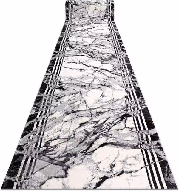 RugsX Modern Tuls Runner in Gold, Silver and White, W/D/H: 70 x 210 cm