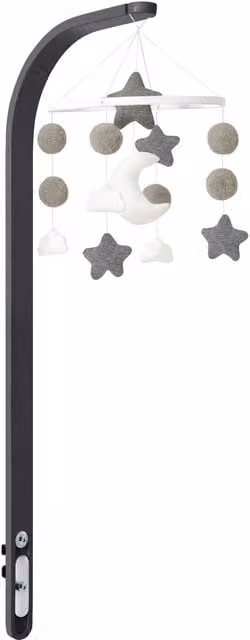 Snuz Hanging Cot Mobile with Star Design in Grey