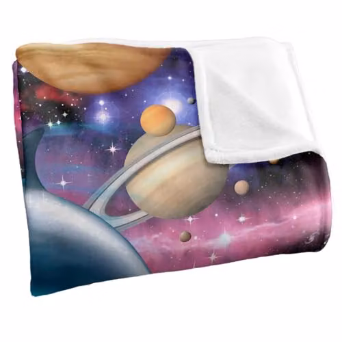 JQ Licensing Royce Mcclure Dolphin Universe Silky Touch Super Soft Throw Blanket, White, W/D/H: 152 x 127 cm – 2