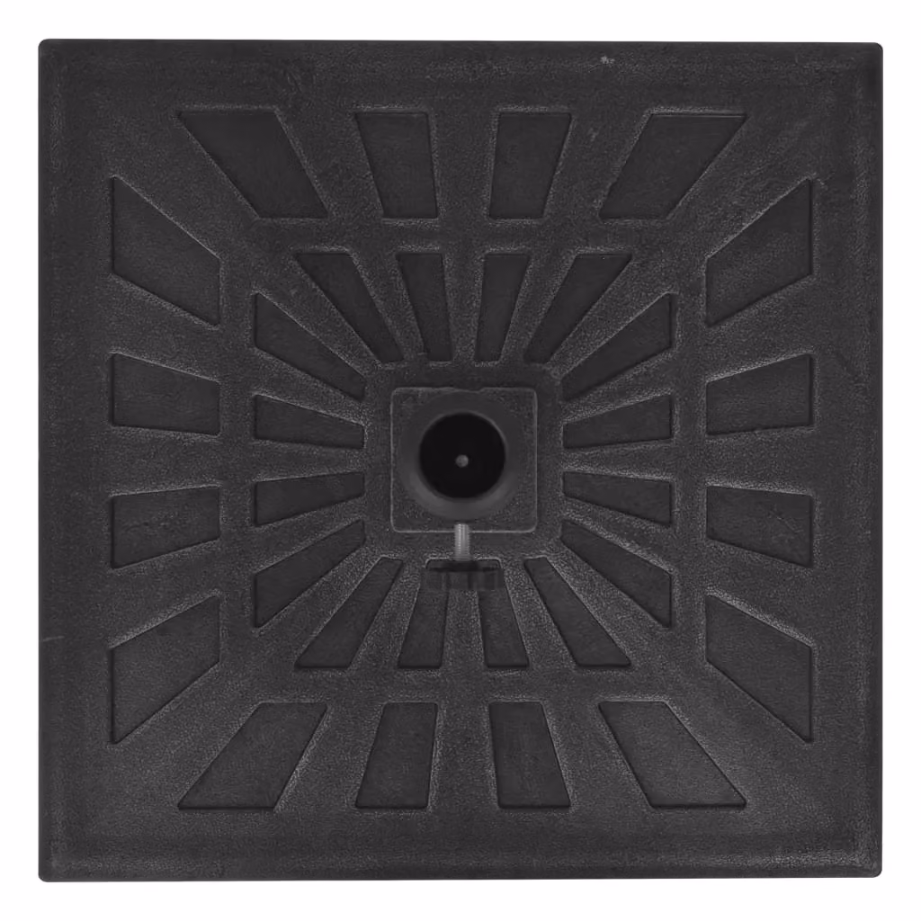 Berkfield Home Black Resin Square Parasol Base, 19 kg – 3