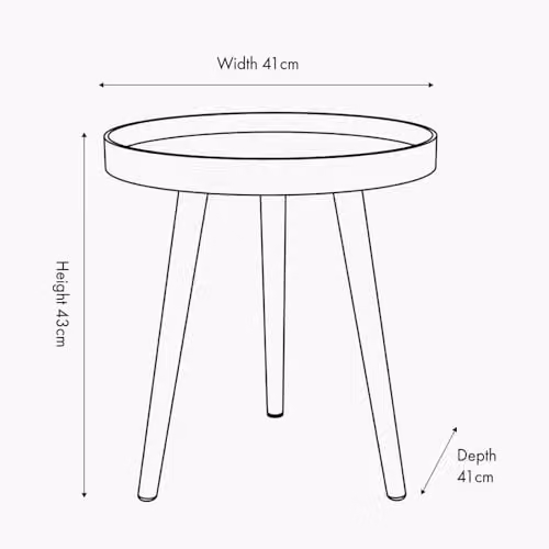Pacific Lifestyle Scandinavian Round Wooden Nested End Tables in Apricot – 2