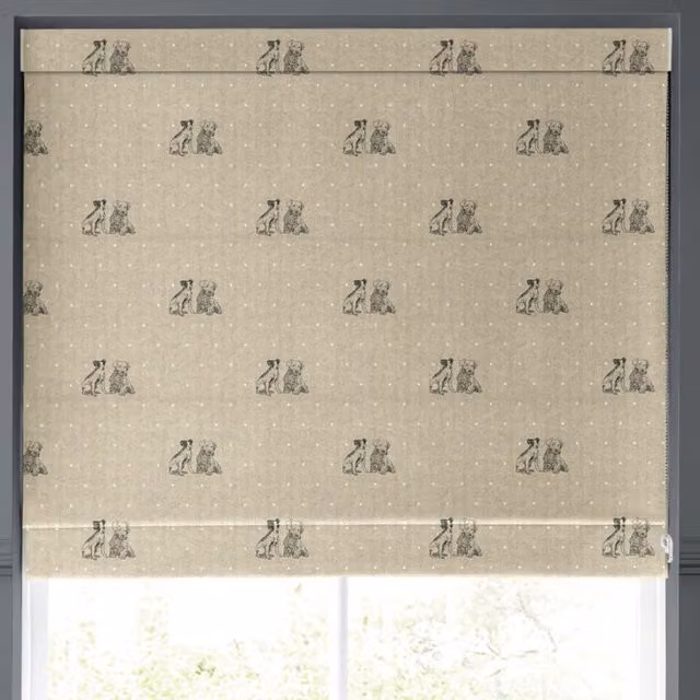 Emily Bond Millie Made to Measure Linen Roman Blind in Beige