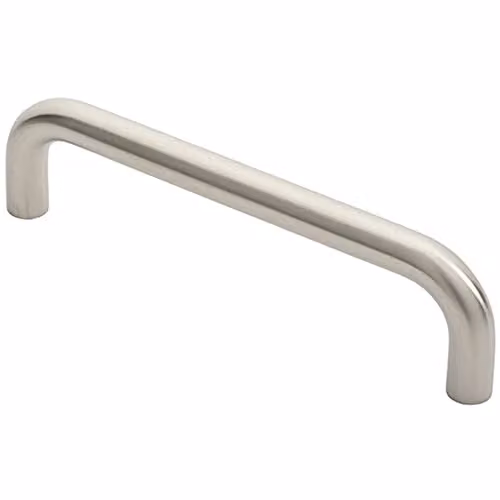 Loops Round D Bar Pull Handle in Brushed Satin Stainless Steel, Silver, 244 x 19 mm with 225 mm Fixing Centres