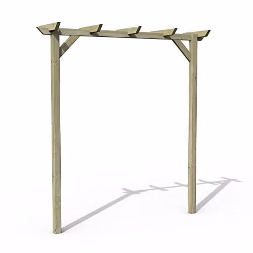 Forest Garden Hanbury Flat Top Arch in Brown Wood