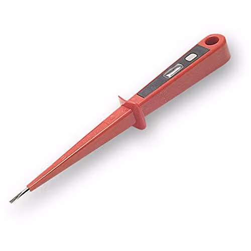 Faithfull Red Mains Tester Screwdriver with Plastic Handle