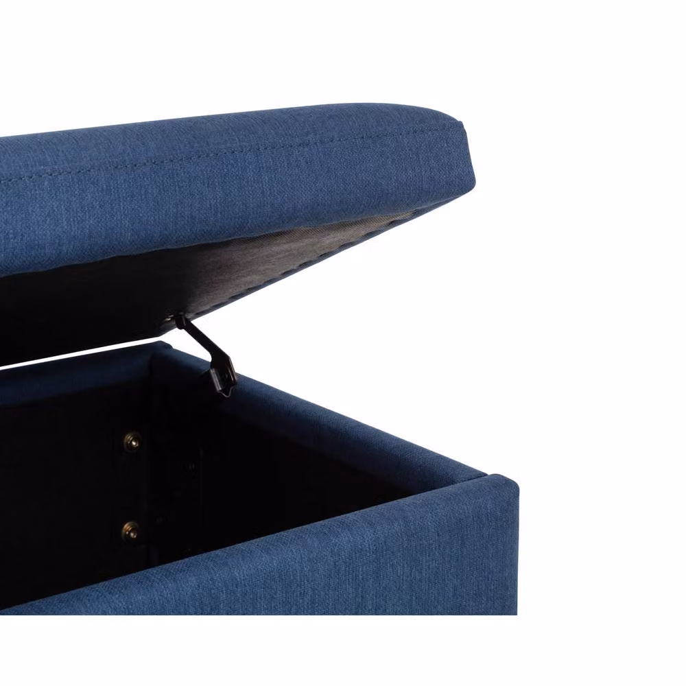 Cheshire Premium Ventura Blanket Box in Blue with Upholstered Frame – 3