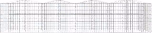 Berkfield Home Durable Arched Gabion Raised Bed in Silver Galvanised Steel, W: 400 cm, D: 100 cm, H: 100 cm – 1