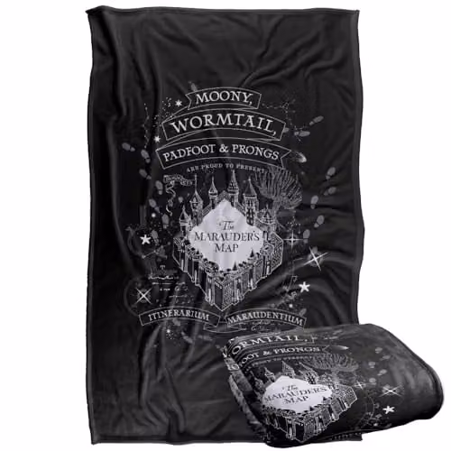 Warner Bros. Harry Potter Proud Marauders Super Soft Fleece Throw Blanket, Multicolour – 1
