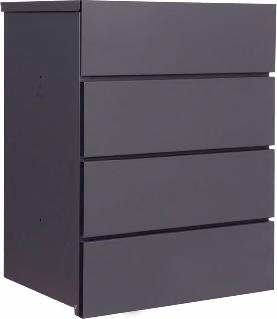 Phoenix Safe Company PB1331AAK Outdoor Wall-Mounted Steel Parcel Box in Grey with Anti-Fishing Design – 1