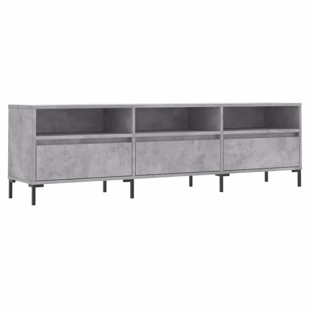 Berkfield Home TV Cabinet in Concrete Grey, W: 150 cm, D: 44.5 cm, H: 44.5 cm – 2